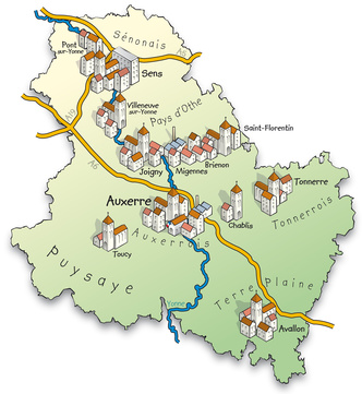 Yonne, en region Bourgogne Franche Comté