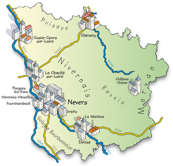 La Nievre département de la region Bourgogne Franche Comté